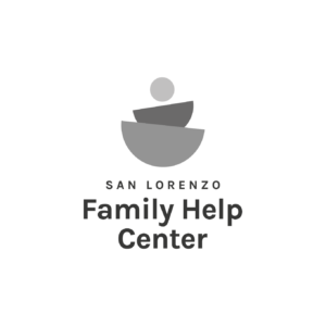 San Lorenzo Family Help Center Logo - text and food bowl design.