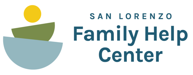 San Lorenzo Family Help Center Logo - text and food bowl.