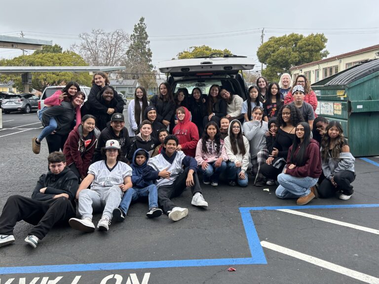 Photo of a group of students who supported a SLFHC food drive.